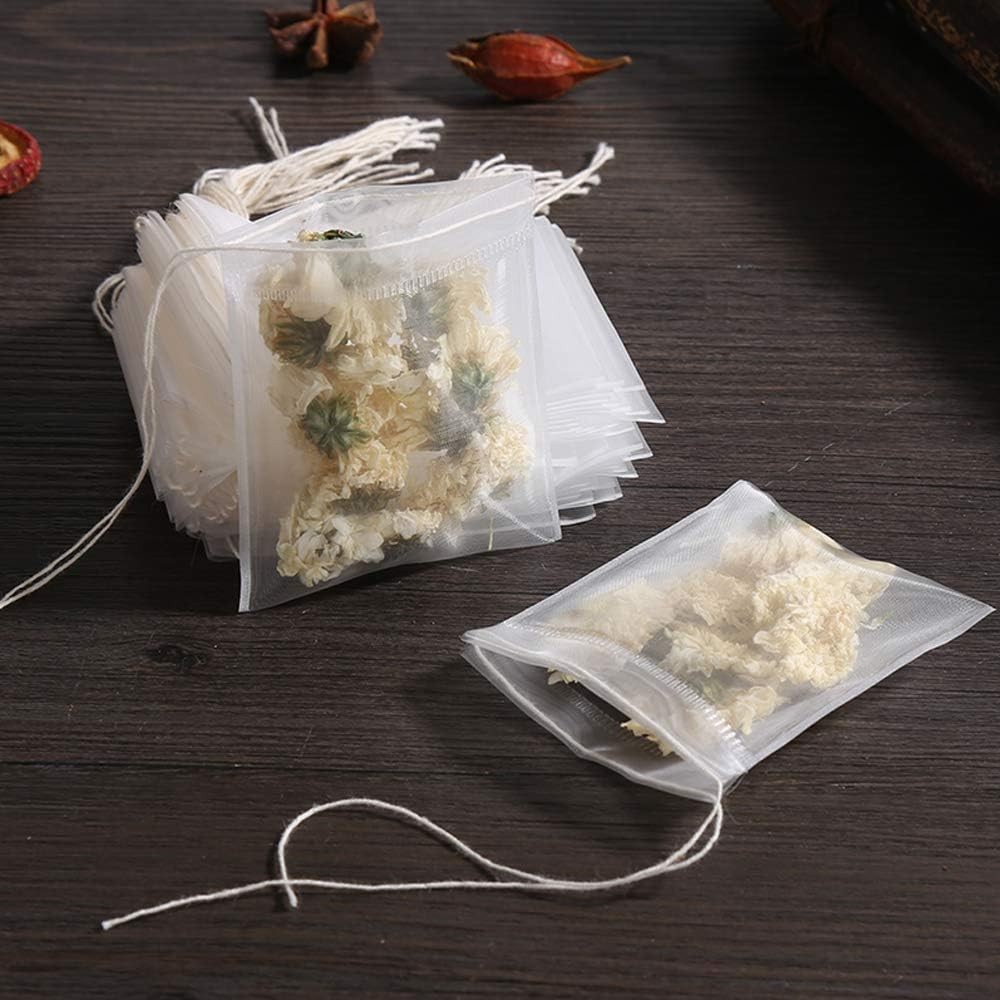 50 Pcs Tea Filter Bags Disposable Tea Bags for Loose Tea Herb Spice Empty Mesh S