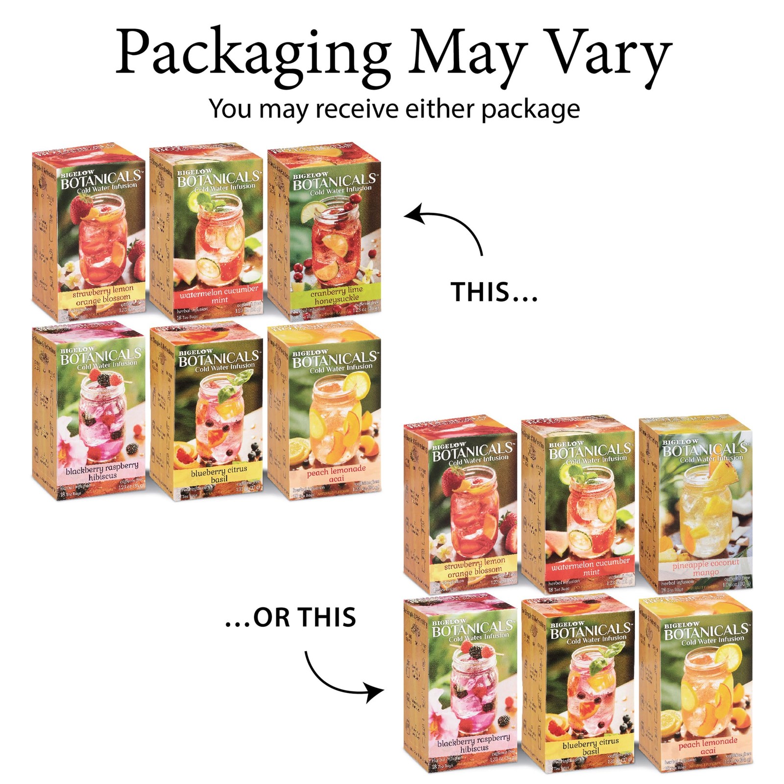 Tea Caffeine Free Herbal Variety Pack 18 Count Box Pack of 6 108 Bags