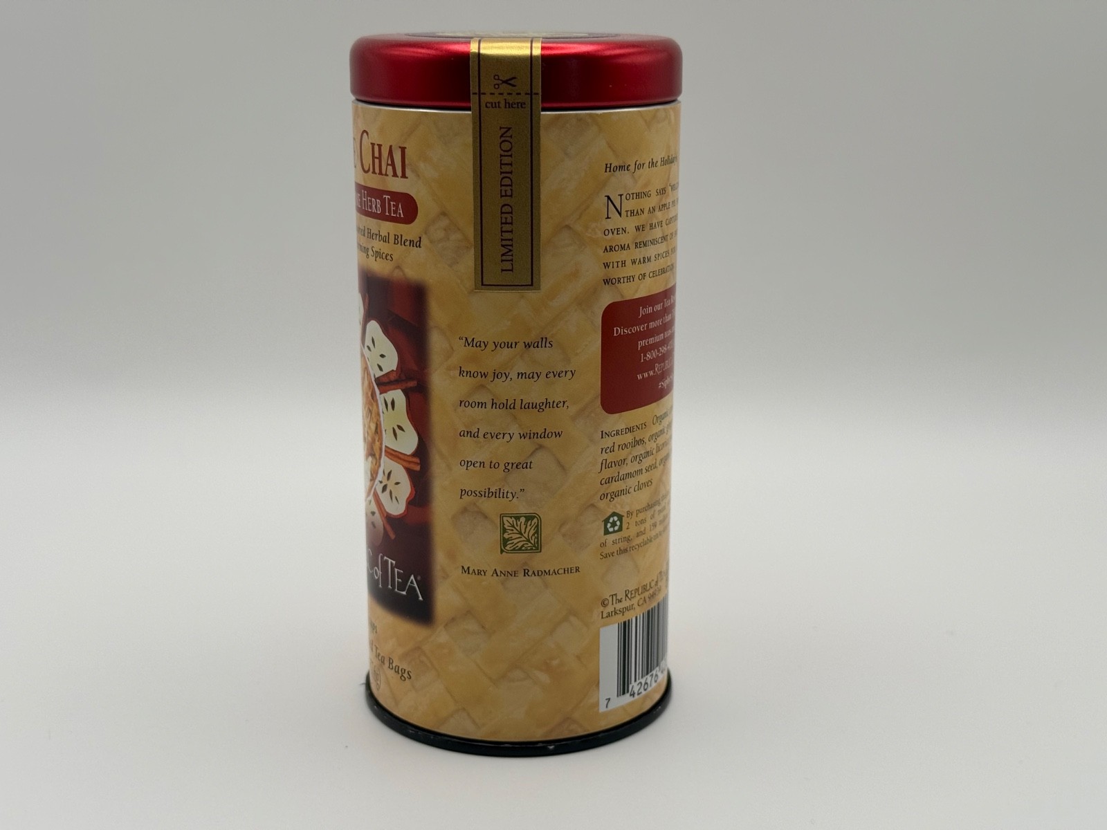 The Republic of Tea, Apple Pie Chai Caffeine – Free
