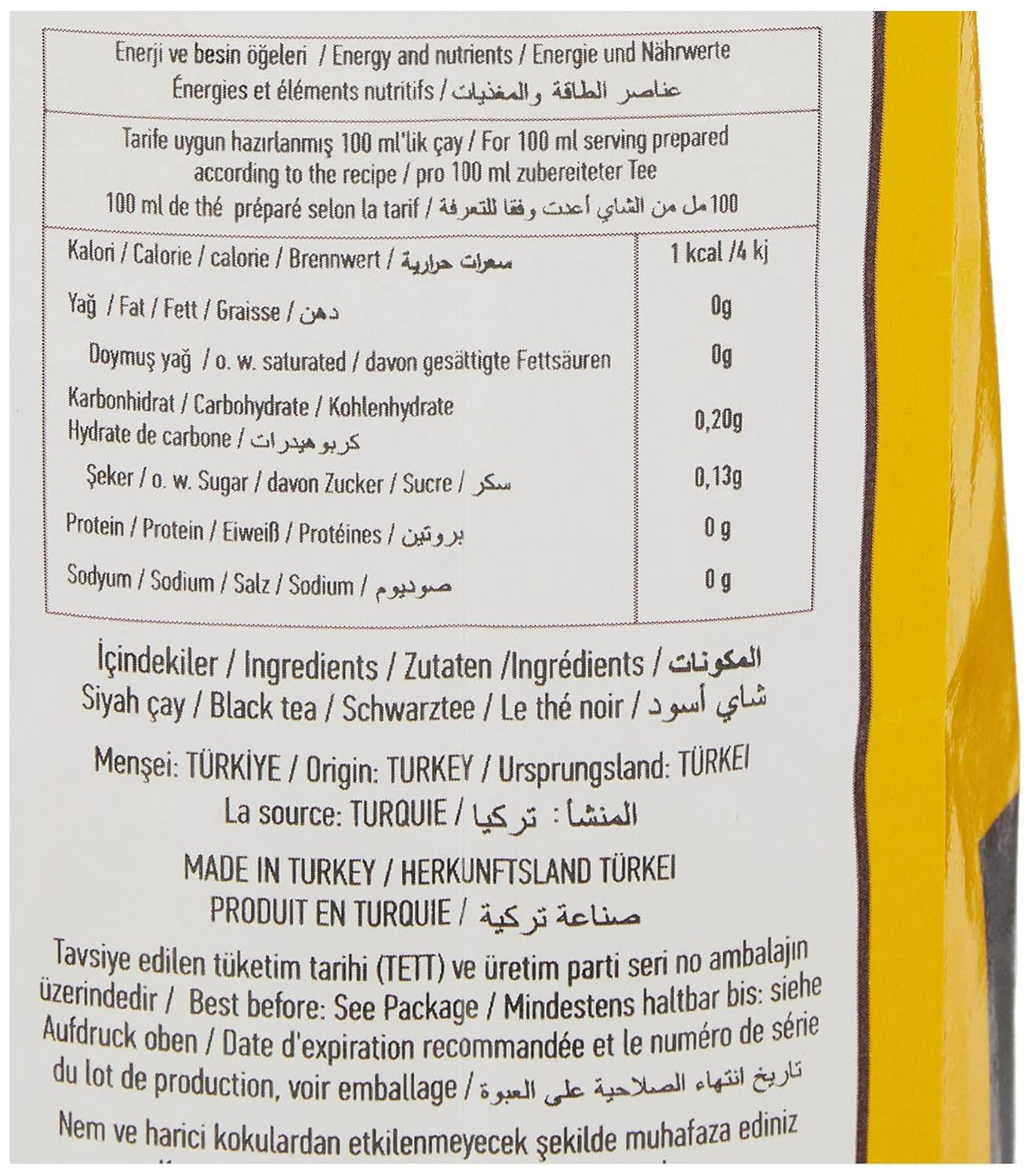Rize Turist Black Tea, Authentic Turkish Loose Leaf Tea, Rich Aroma & Smooth Tas
