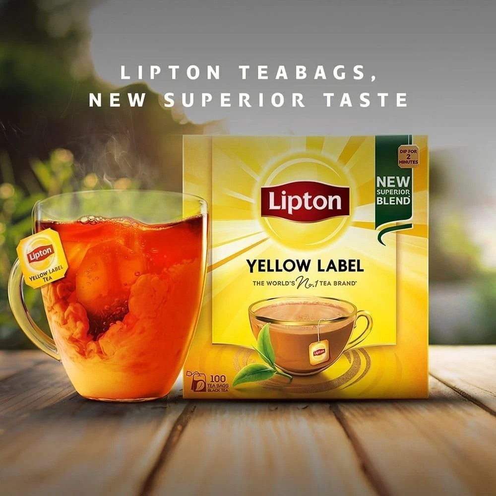 Liptons Black Tea Bags Value Pack | 100 Tea Bags 200g