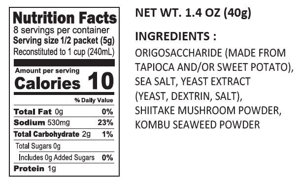 Muso Vegan Umami Dashi Powder 1.4oz Pack of 6 Rich Japanese Broth Base