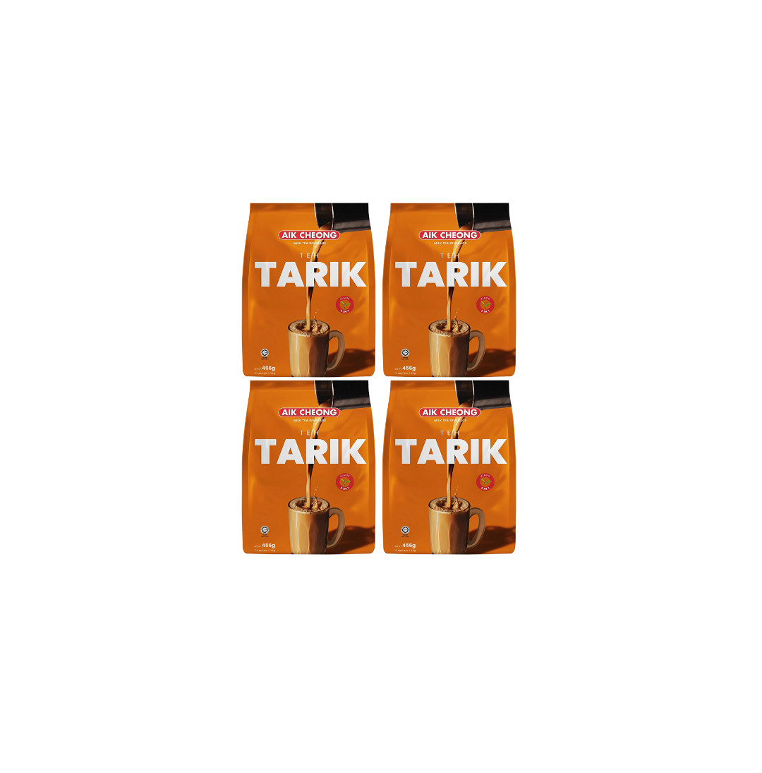 4 Packs x 12 Sachet x 38g AIK CHEONG Teh Tarik Instant 3in1 Milk Tea Beverage