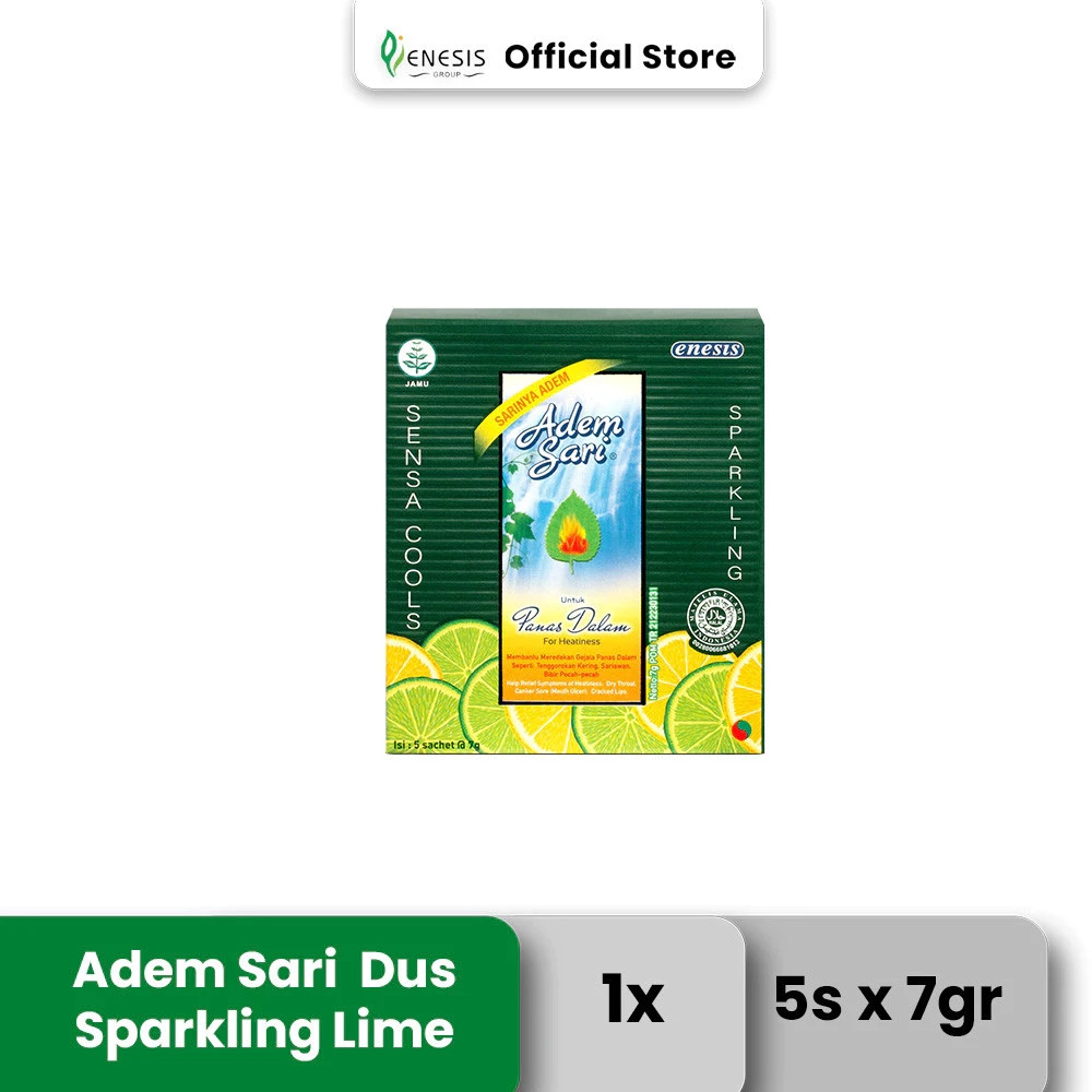 1 Pack Adem Sari Herbal Cooling Drink 7g x5 Sachets Soothes Sore Throat & Ulcers