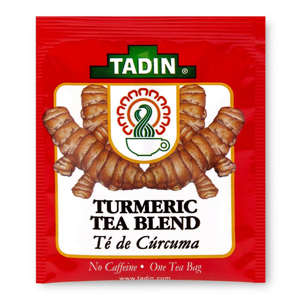 Tadin Turmeric Herbal Tea Blend. Immune System Boost. 24 Bags. 0.84oz. Pack of 3