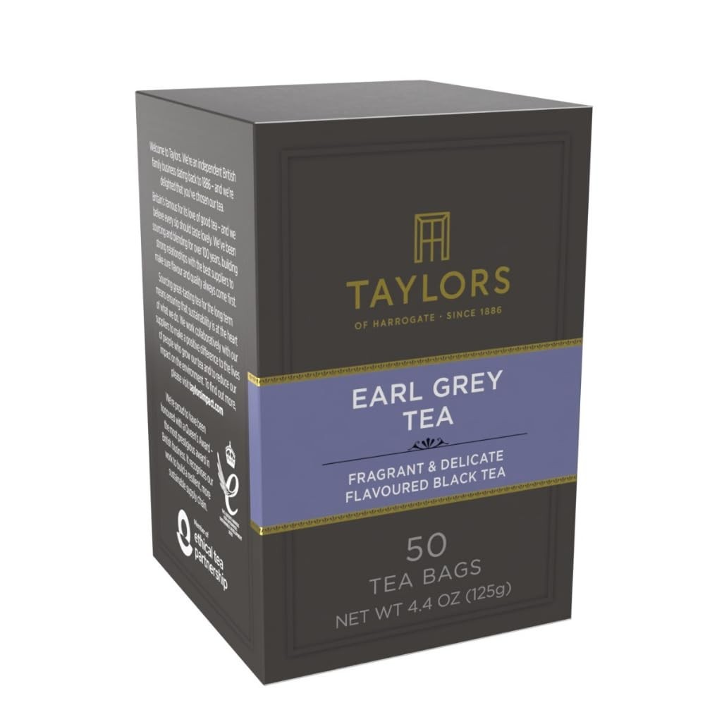 Fragrant Earl Grey Black Tea – 6 Packs of 50 Bags, Enjoy Anywhere, Anytime