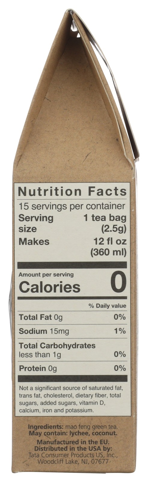 Teapigs 15 Count Mao Feng Green Tea Bags Ct 2.5G 6 Pack