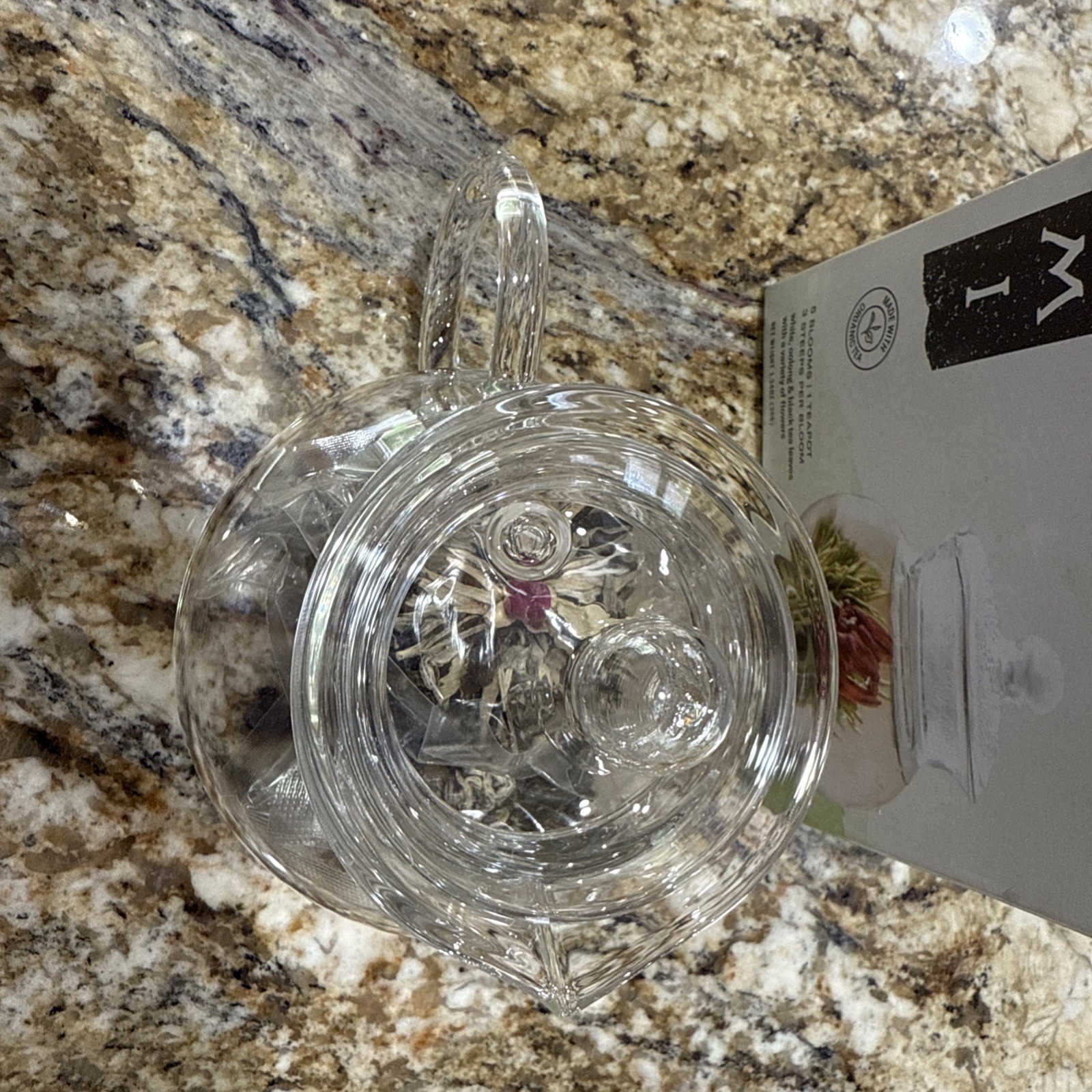 Numi Organic Tea Flowering Gift Set, 6 Tea Blossoms & 16 Ounce Glass Teapot