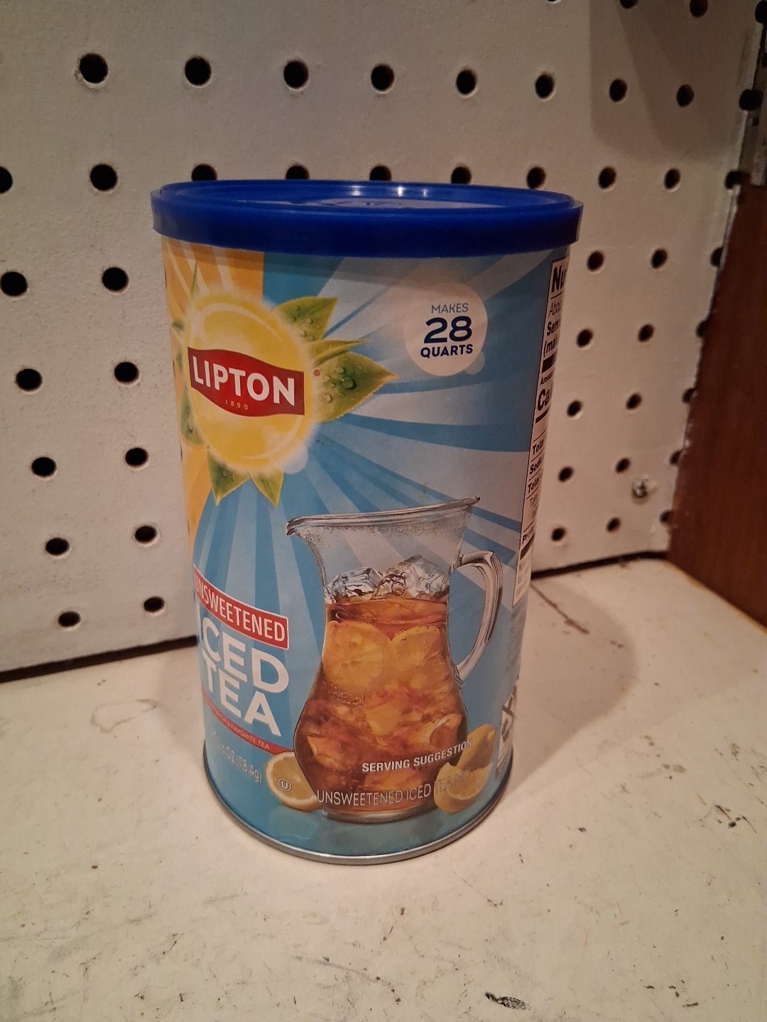 Lipton Caffeinated Unsweetened Instant Iced Tea 28 Quarts EXP. 11/2026 NO LEMON