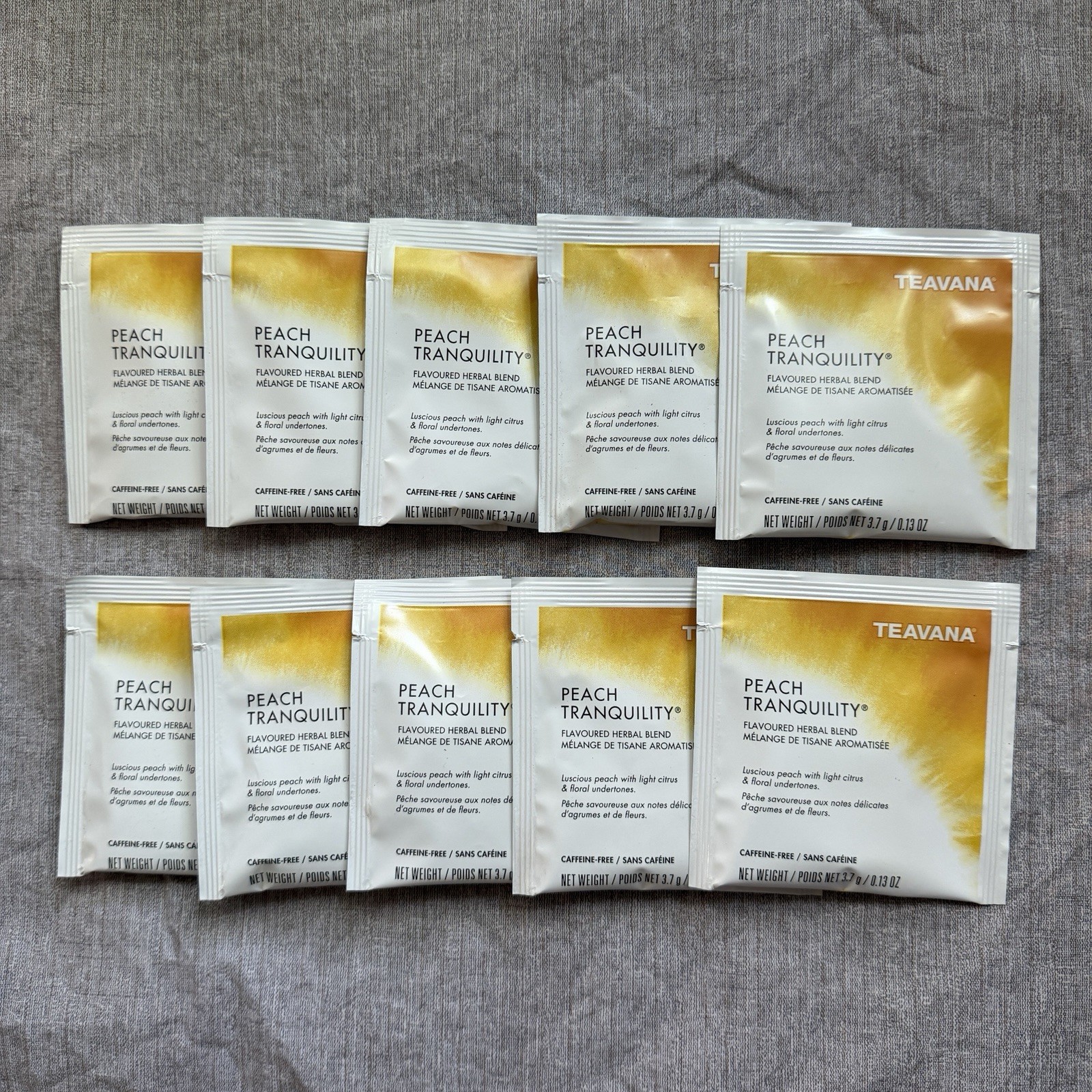 RARE Starbucks Teavana Peach Tranquility Peach Herbal Tea Bags 10ct