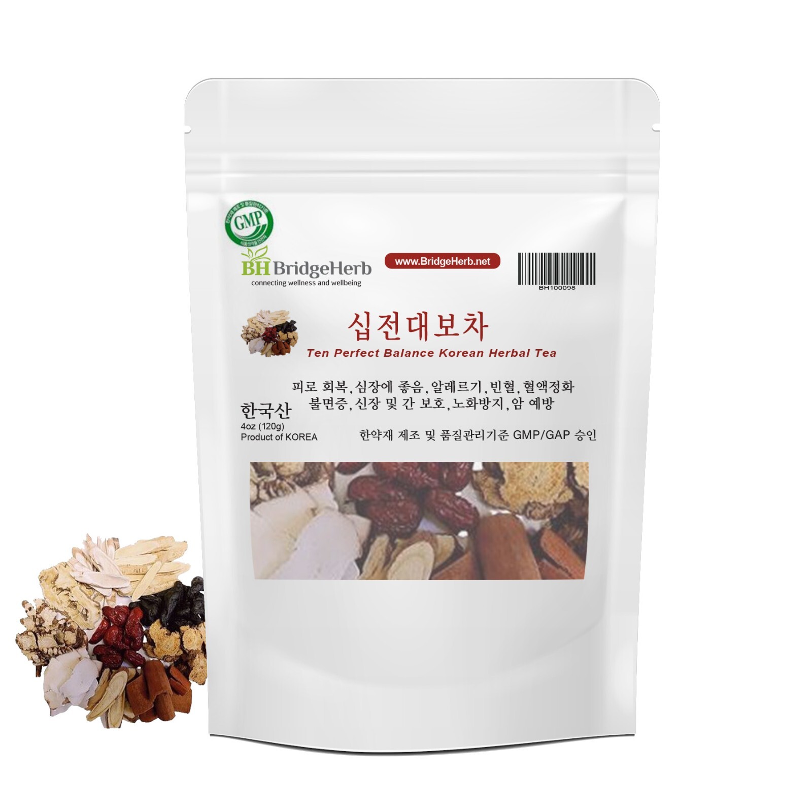 (Medicinal Korean Herb) Ten Perfect Balance Korean Herbal Tea십전대보차4oz(120g)