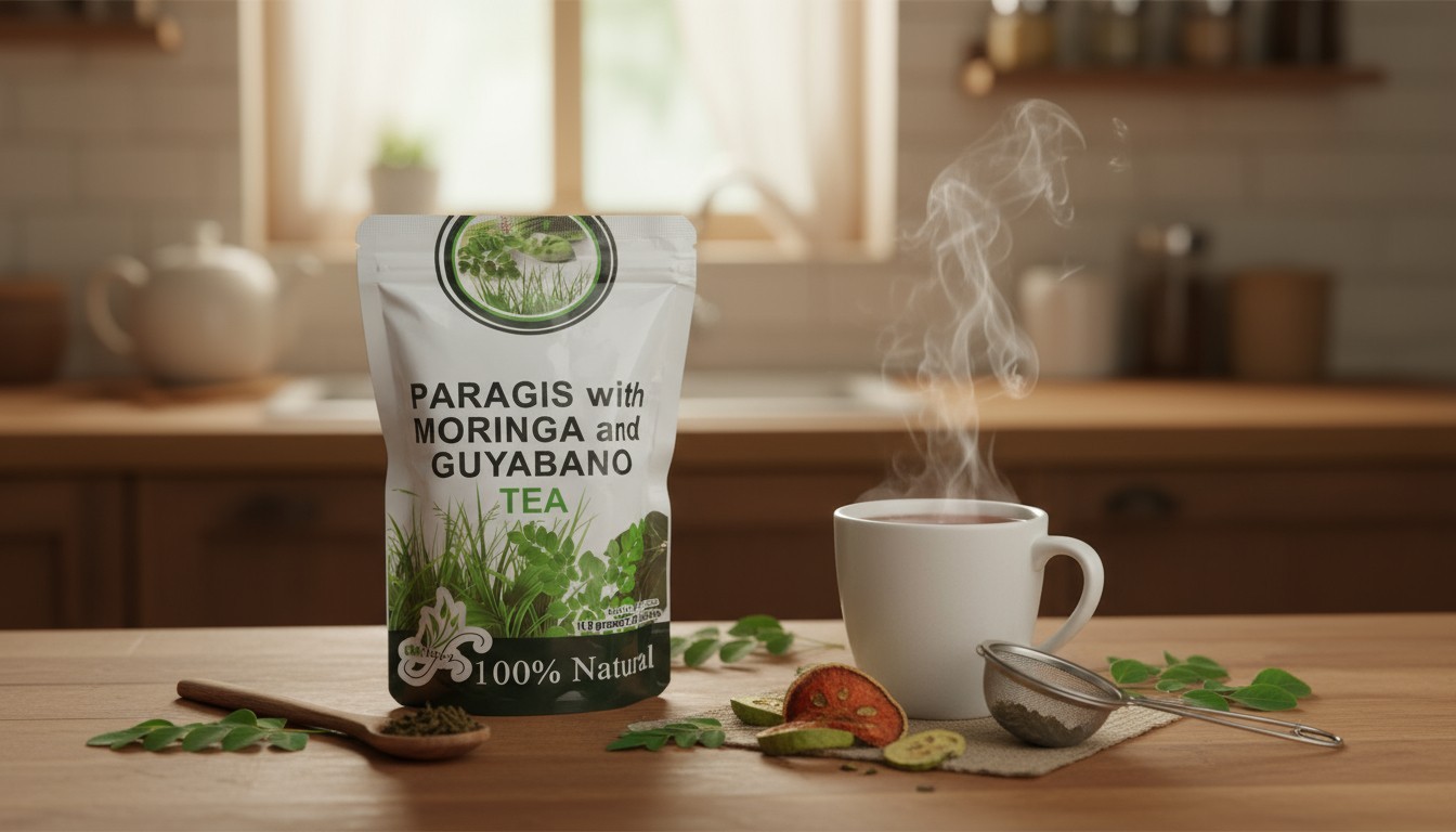 Paragis Moringa Guyabano Herbal Tea 20 Bags – Caffeine-Free Botanical Blend