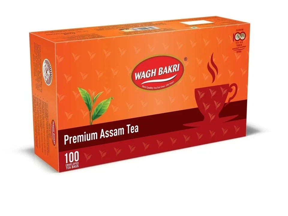 Wagh Bakri Premium Assam Tea 200g (100 Tea Bags x 2g) free shipping world wide