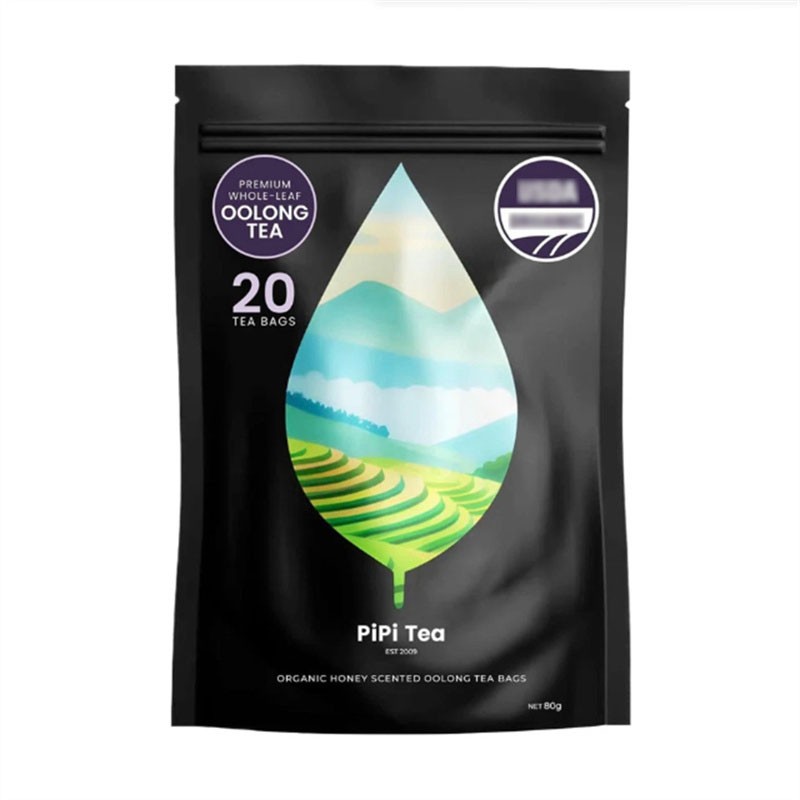 PiPi Tea Organic Oolong Tea Bags – Whole Leaf, 20 Bags (4g Each) – Cortisol & Ca