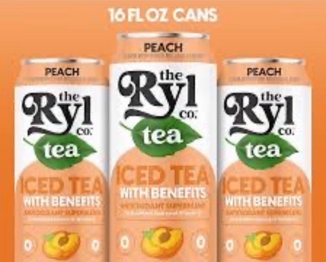 The Ryl Co. Peach Iced Tea with Benefits 16 fl oz Cans (3 Pack)