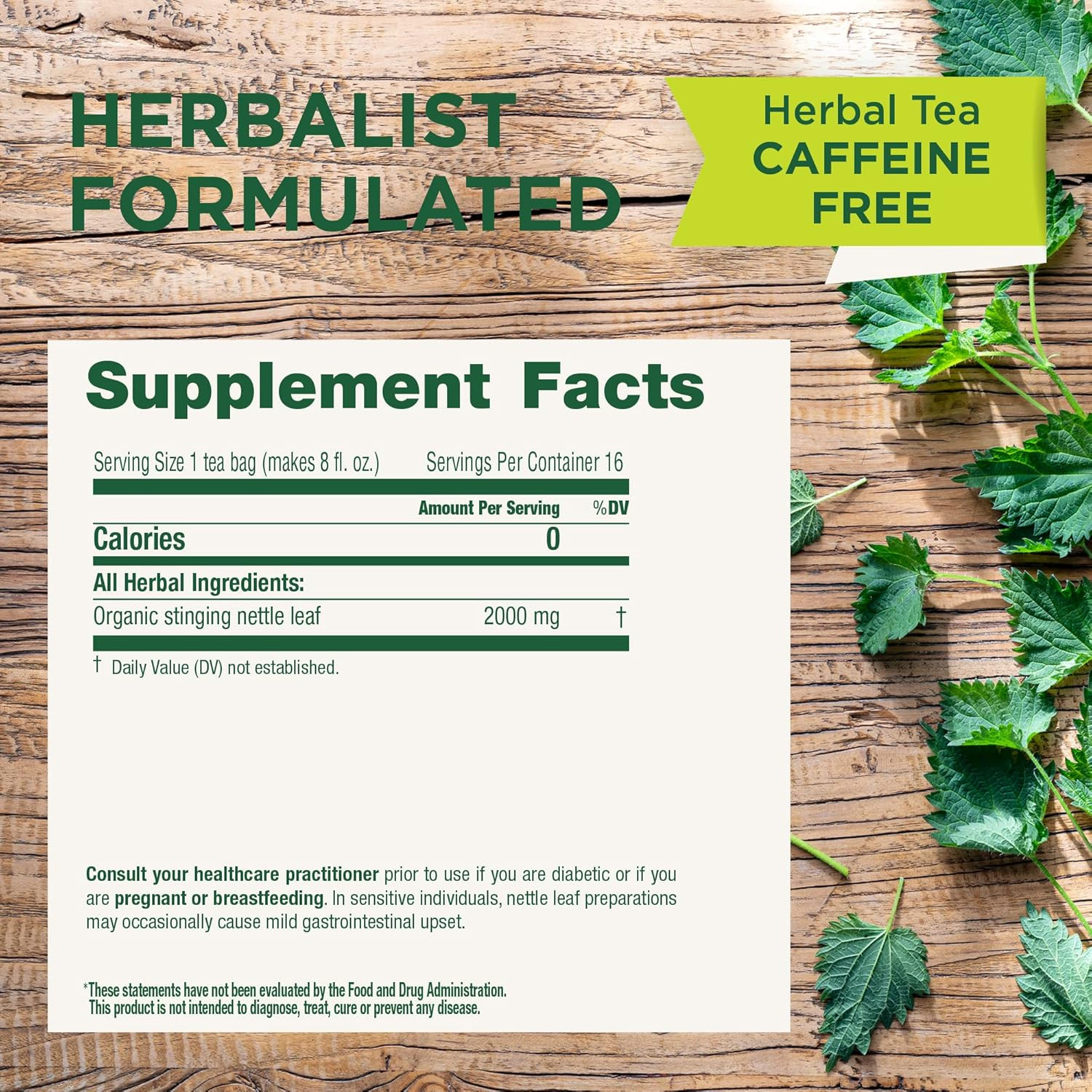 Organic Nettle Leaf Herbal Tea Supports Joint Health & Overall Wellness (Pack 1)