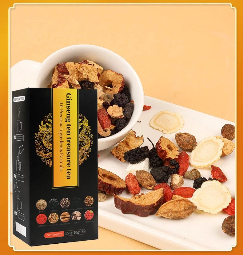 Kidney Ginseng Five Treasure Tea -Eight Treasure Tea with Wolfberry & Mulberry