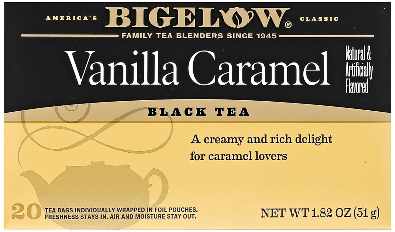 Bigelow Tea Toasted Coconut Almond Bark, Black Tea Bags, 18 Count Box Pack of 6
