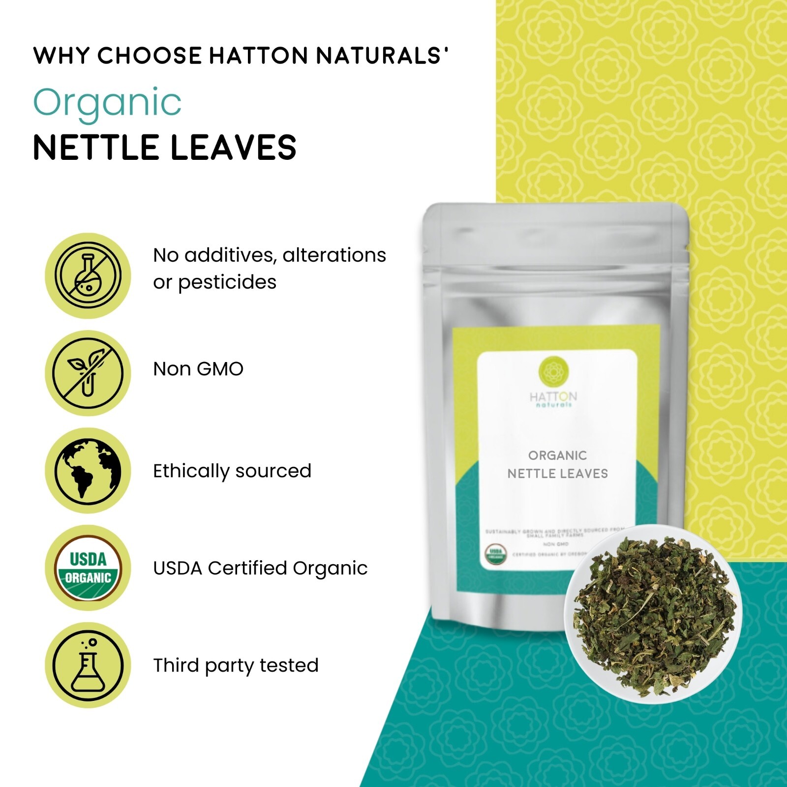 Organic Nettle Leaf – Cut & Sifted | Premium Dried Herb for Culinary & DIY Uses