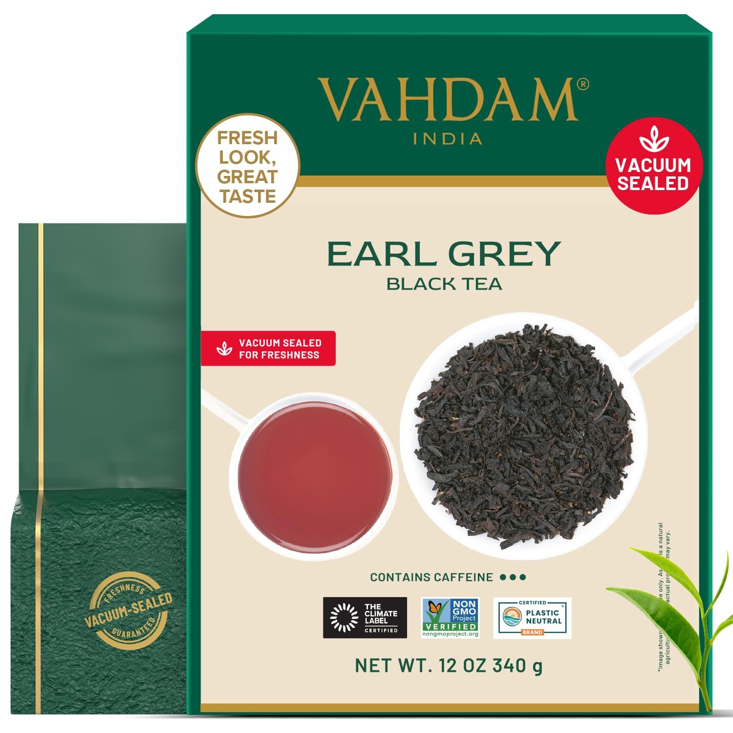 VAHDAM, Earl Grey Tea Loose Leaf 170+ Cups 340g/12oz Citrusy & Delicious Blac…