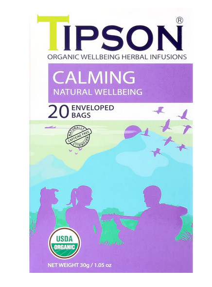Tipson Calming – Natural Wellbeing20 Ceylon Tea Bags – 30g