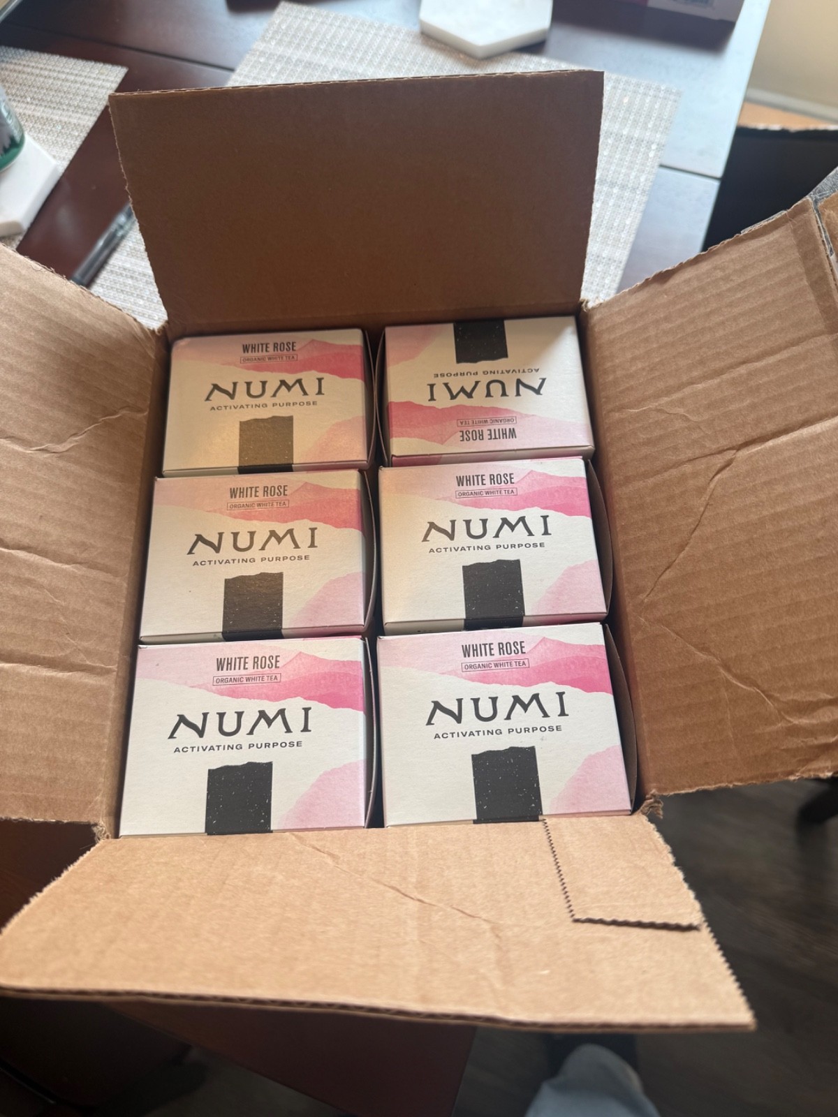 Numi organic tea bags White Rose- 6 boxes, 16 tea bags each box