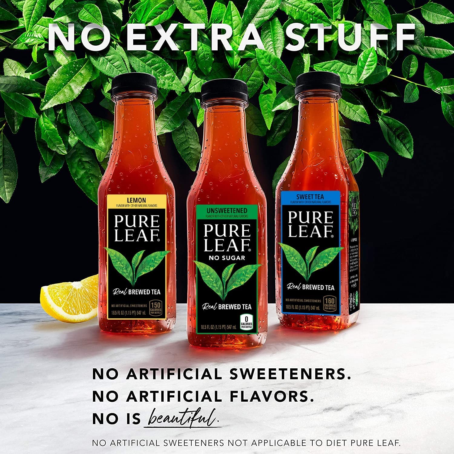 Pure Leaf Iced Tea, Unsweetened 3 Flavor Variety Pack, Zero Sugar & Zero Calorie