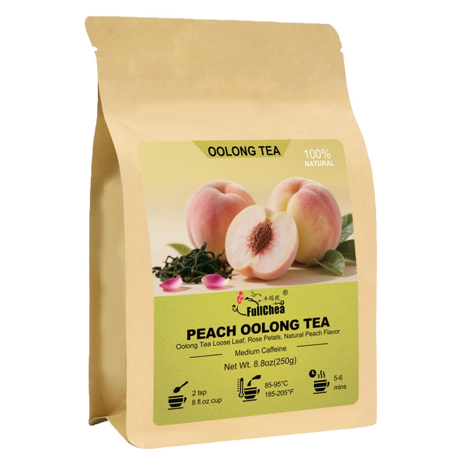 FullChea Taiwan Peach Oolong Tea Loose Leaf 8.8oz / 250g Dongding High Mou…