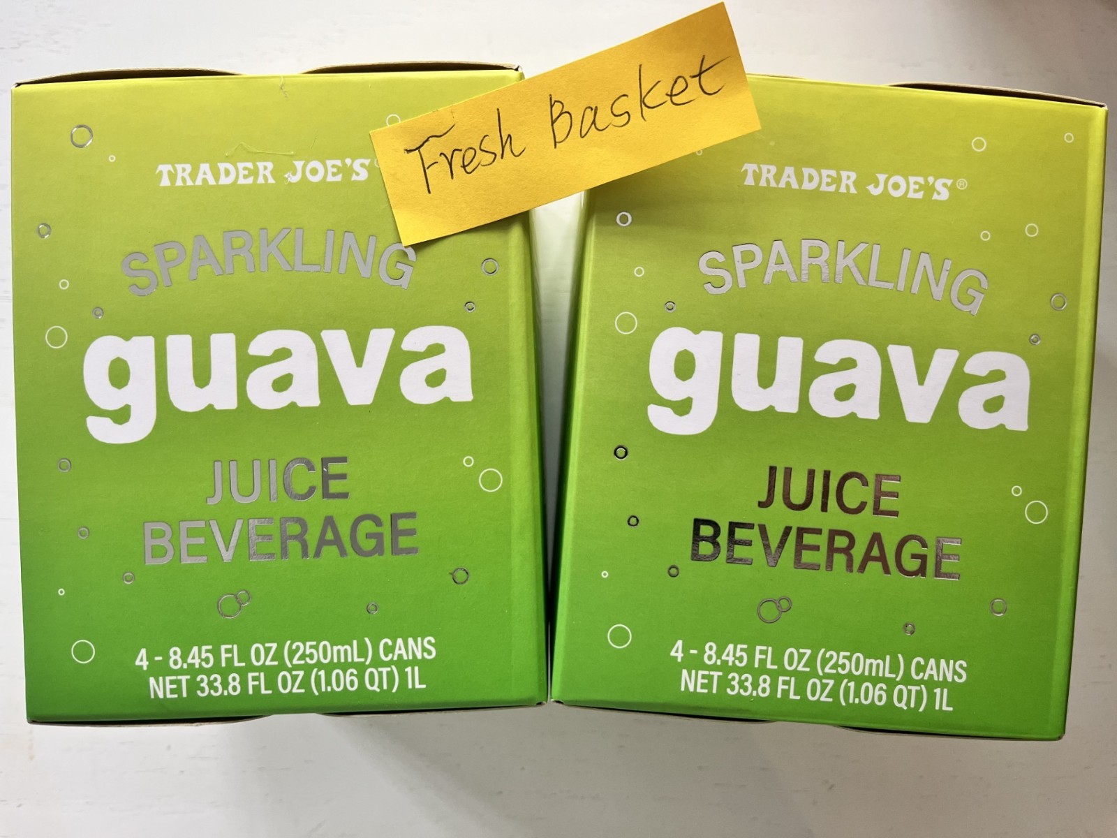 2 Packs-TRADER JOE’S Sparkling Guava Juice Beverage 8.45 fl oz Total 8 Cans