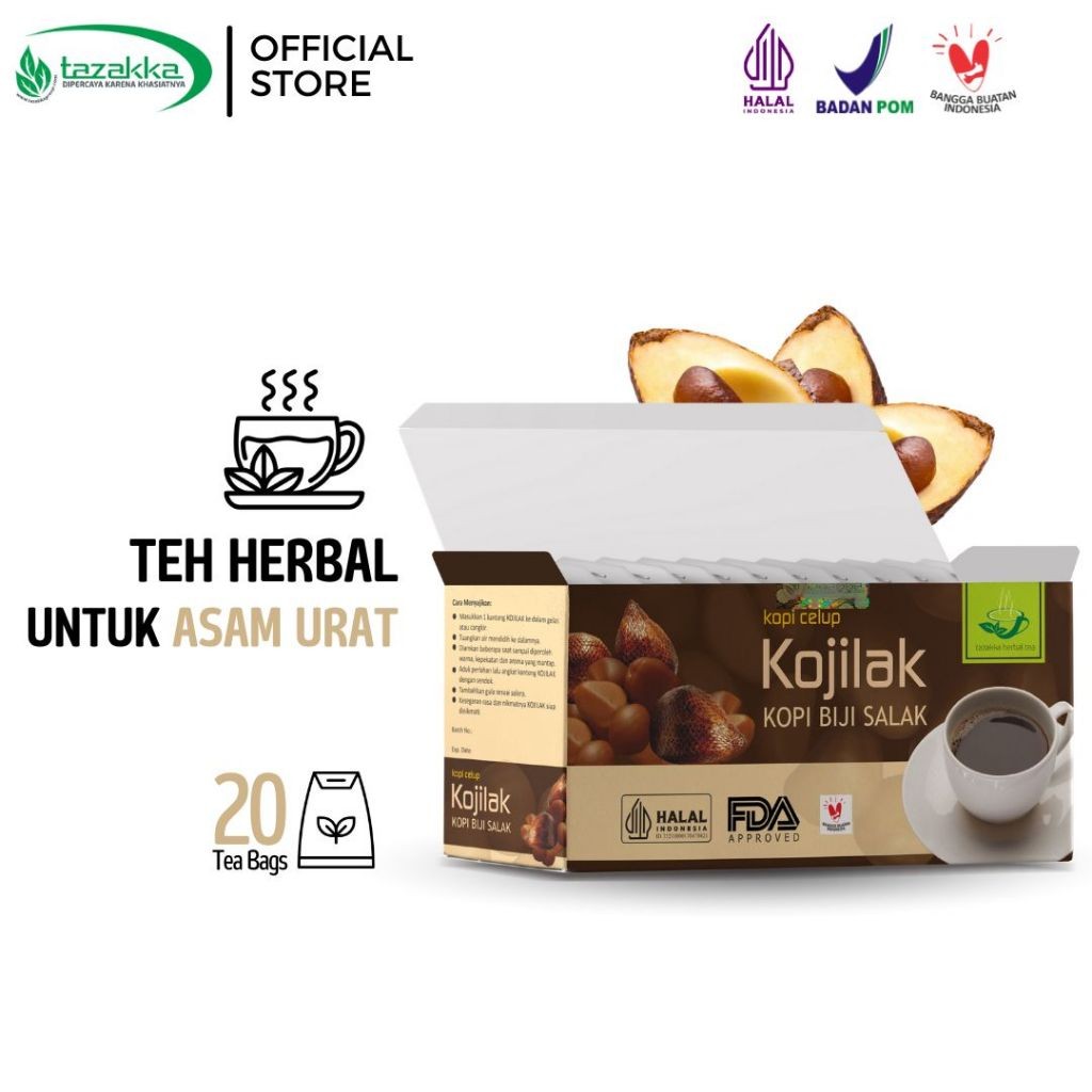3x Salacca Seed Kojilak Herbal Tea Bags 50g (150g total) bundle aroma ritual