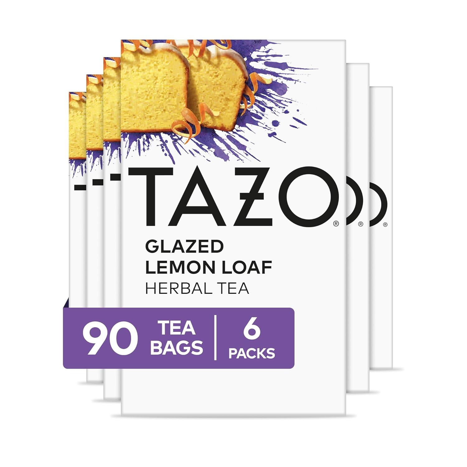Dessert Delights Glazed Lemon Loaf Herbal Tea Bags, Aromatic Blend, Caffeine-Fre