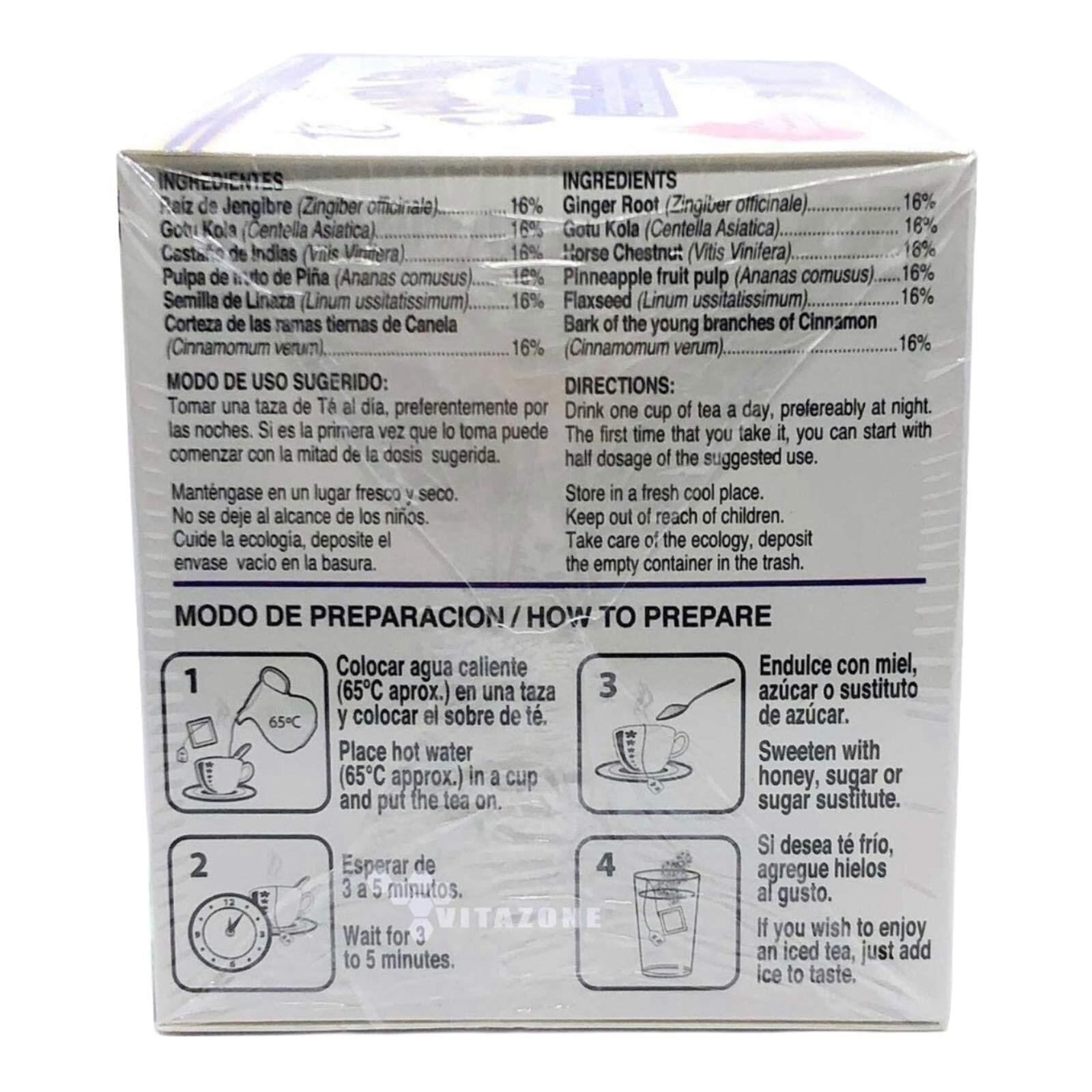 TEA Formula Mejorada Chupa Grasa 30 Count Pack 2 Natural Weight Loss Tea
