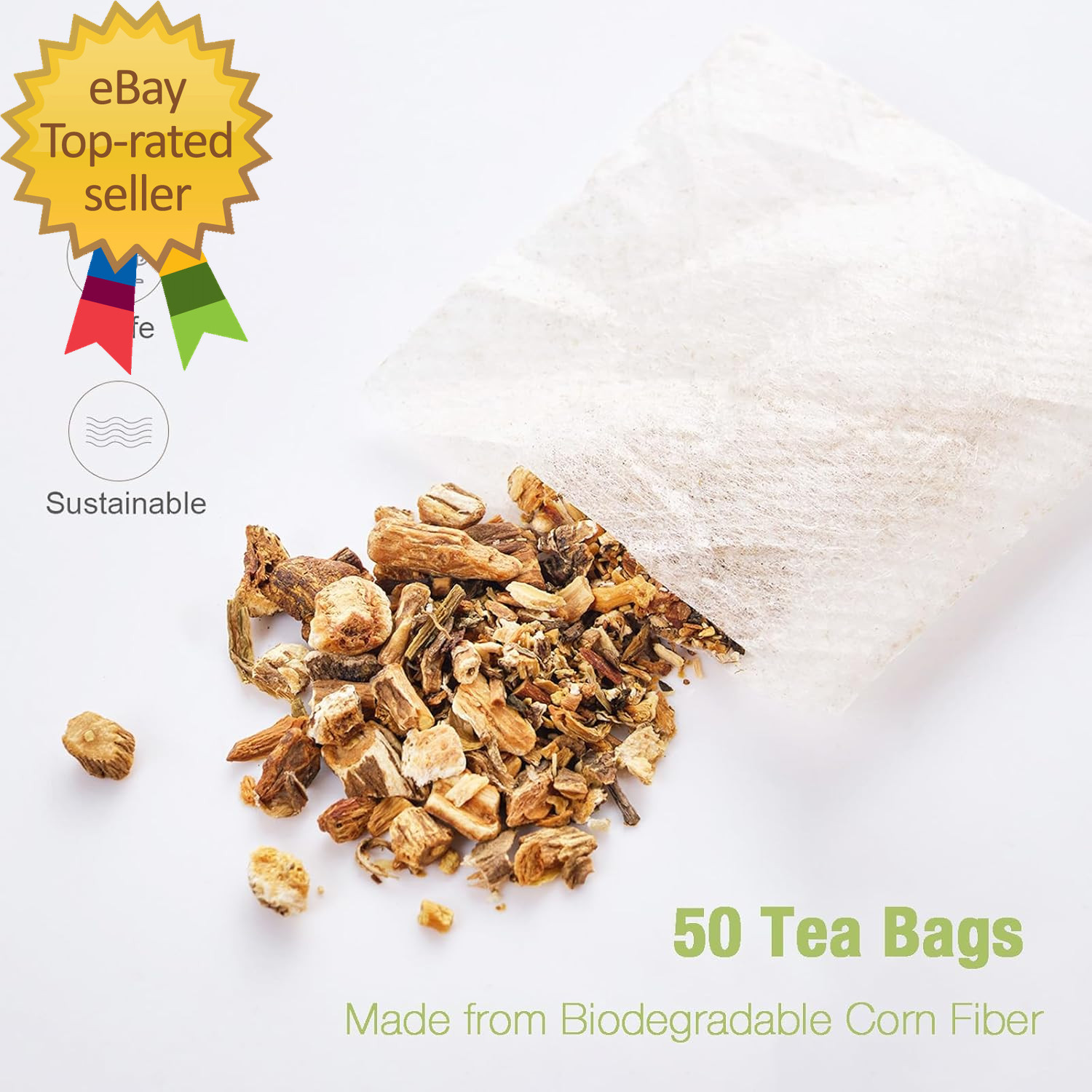 50 Bags Roasted Dandelion Root Tea Bags 2.5/Bags Natural Dried Dandelion Root