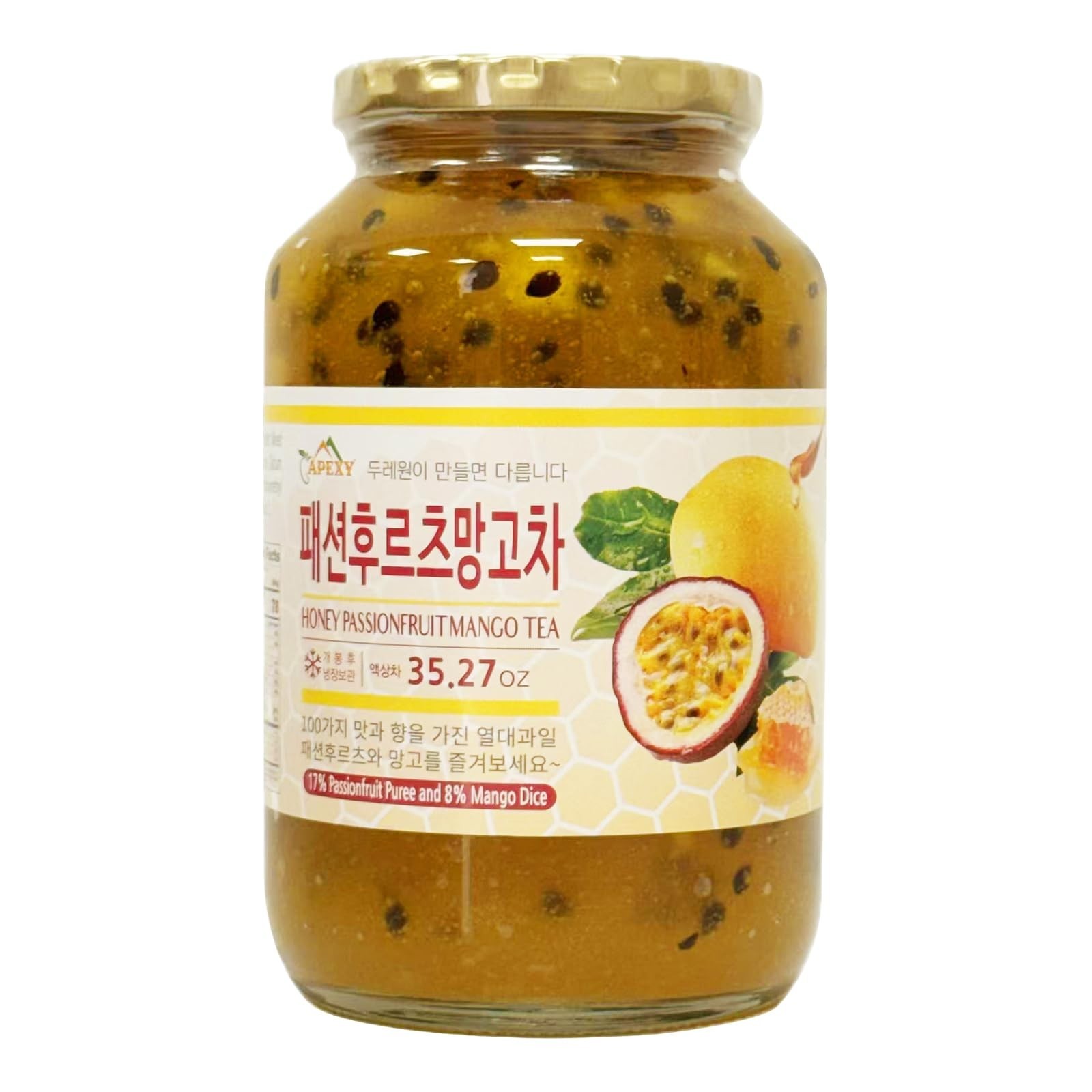 Tropical Passionfruit Mango Tea – Real Fruit, No Artificial Colors, 35.27oz – Sm