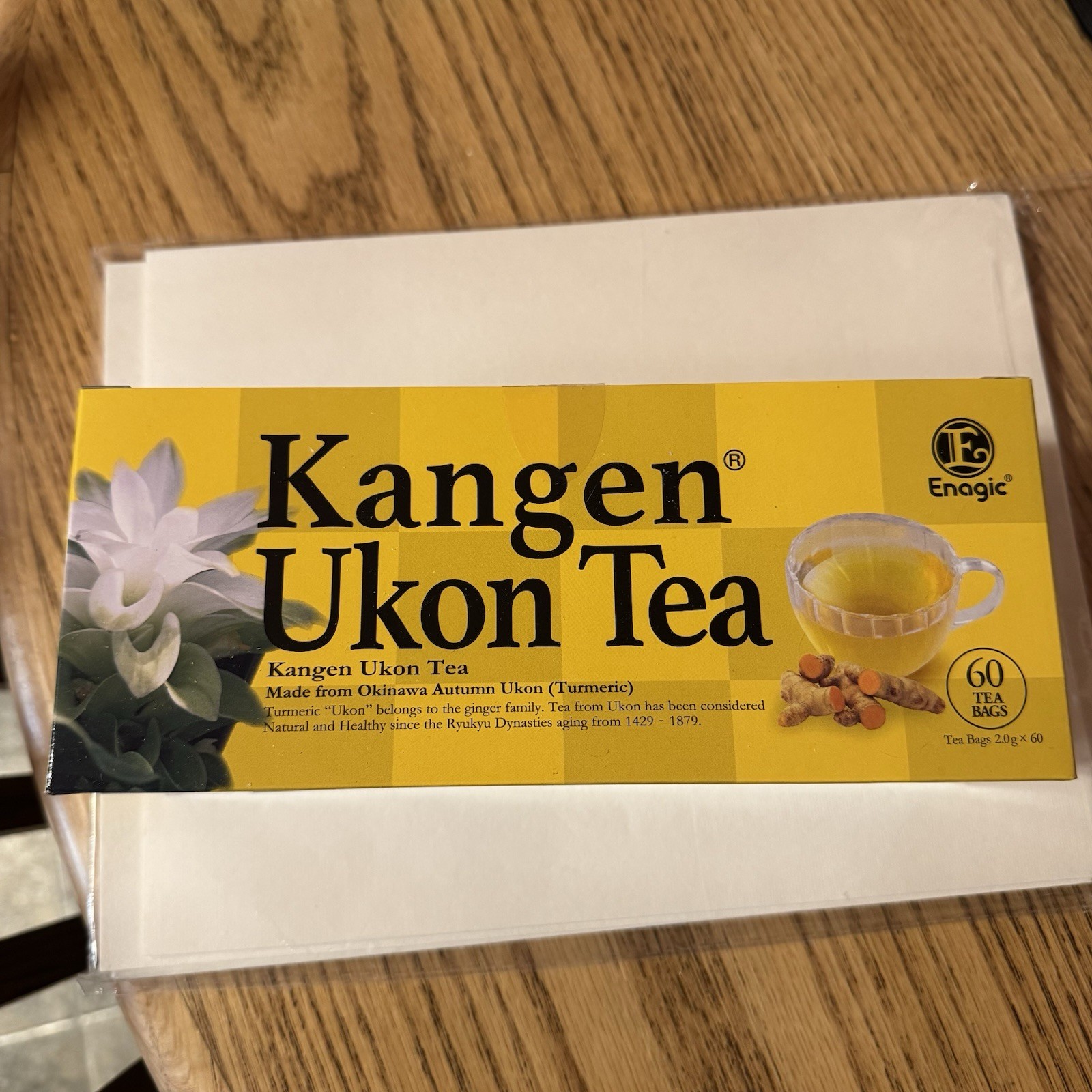 Enagic Kangen Ukon Tea – 60 Tea Bags – Okinawa Turmeric – New & Sealed