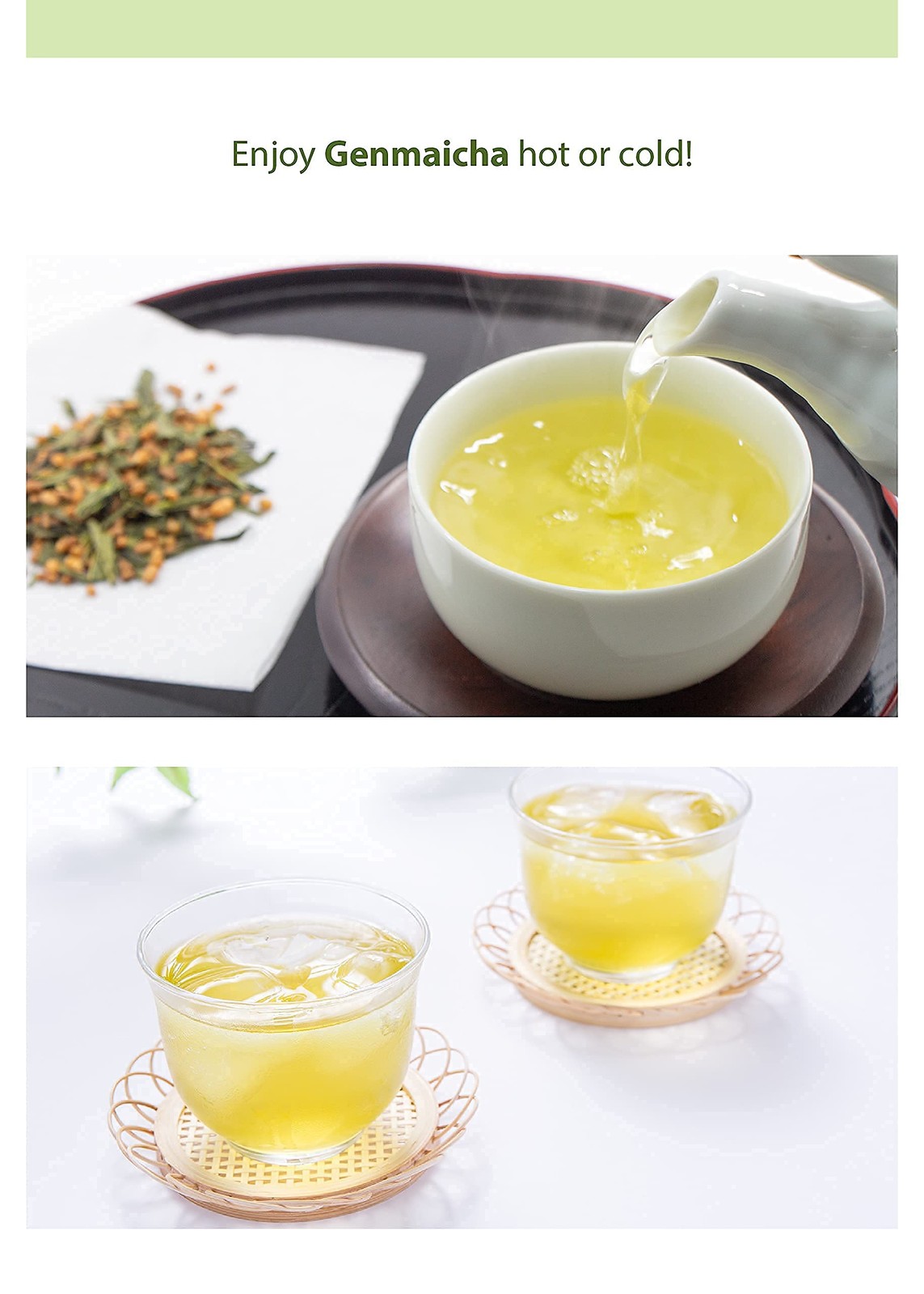 Kawashimaya Organic Genmaicha 35.27 oz 1000g – Japanese Green Tea with Roaste…