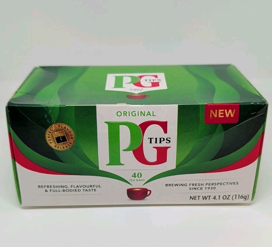 Experience PG Tips Black Tea, 40 Count Non-Pyramid Bags for Tea Lovers