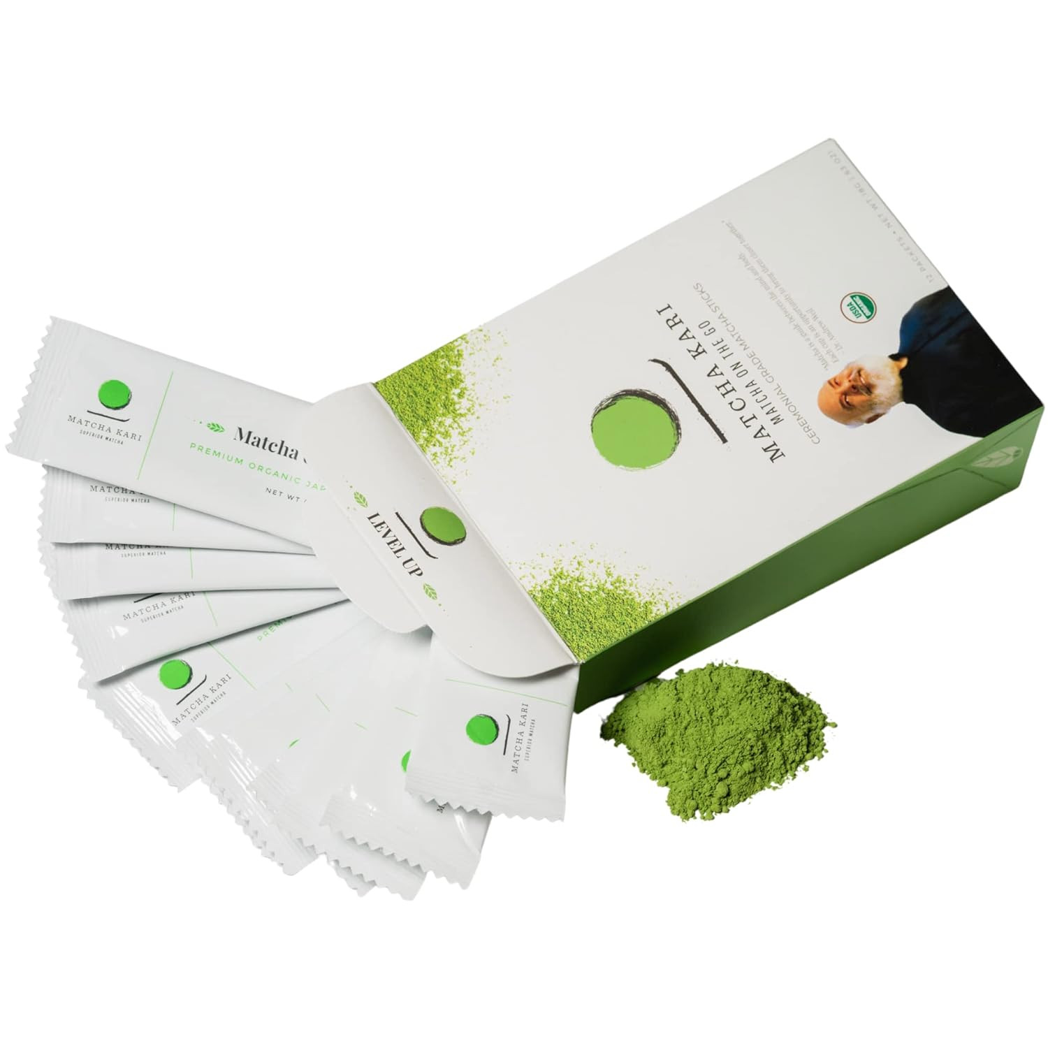 Sticks + 100G Organic Ceremonial Grade Matcha Bundle