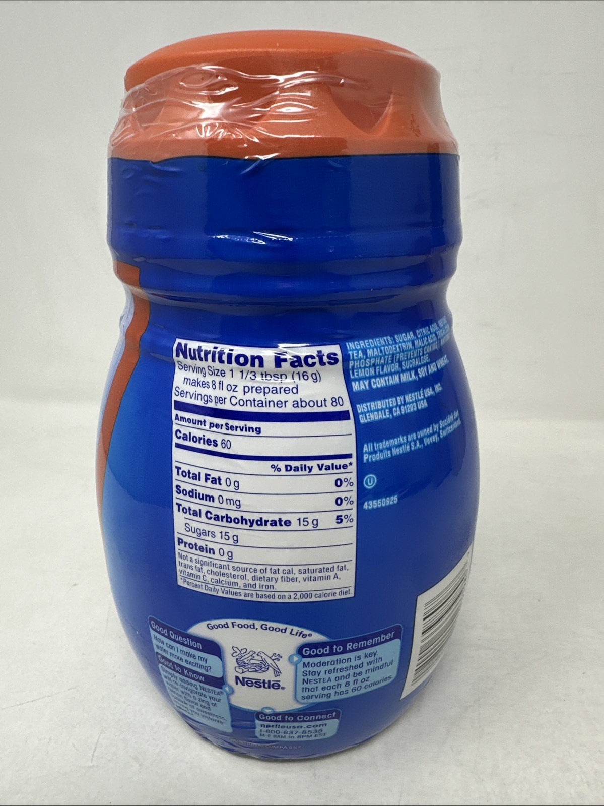 NESTEA Sweet Iced Tea Instant Discontinued and RARE 20 Quarts BB 2020 Sealed
