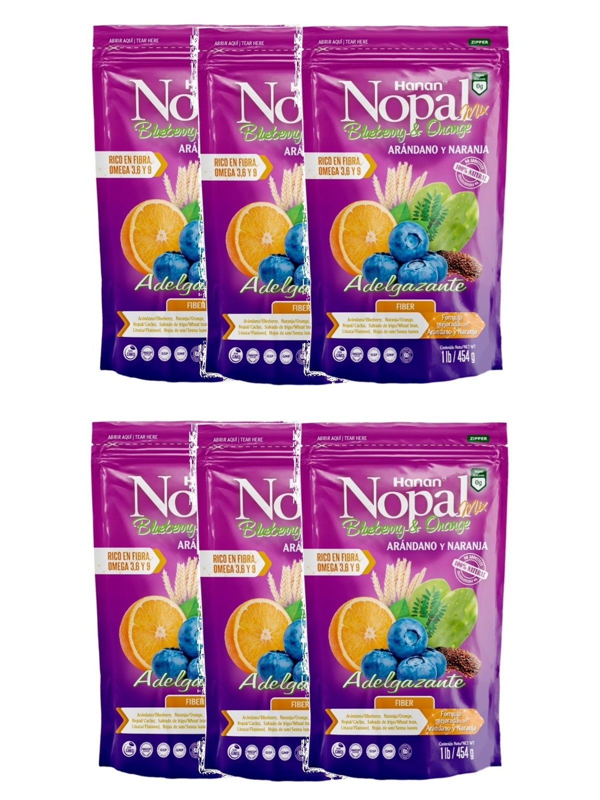 NOPAL MIX Arandano con Naranja – Blueberry with Orange Mix Bag x 454 g