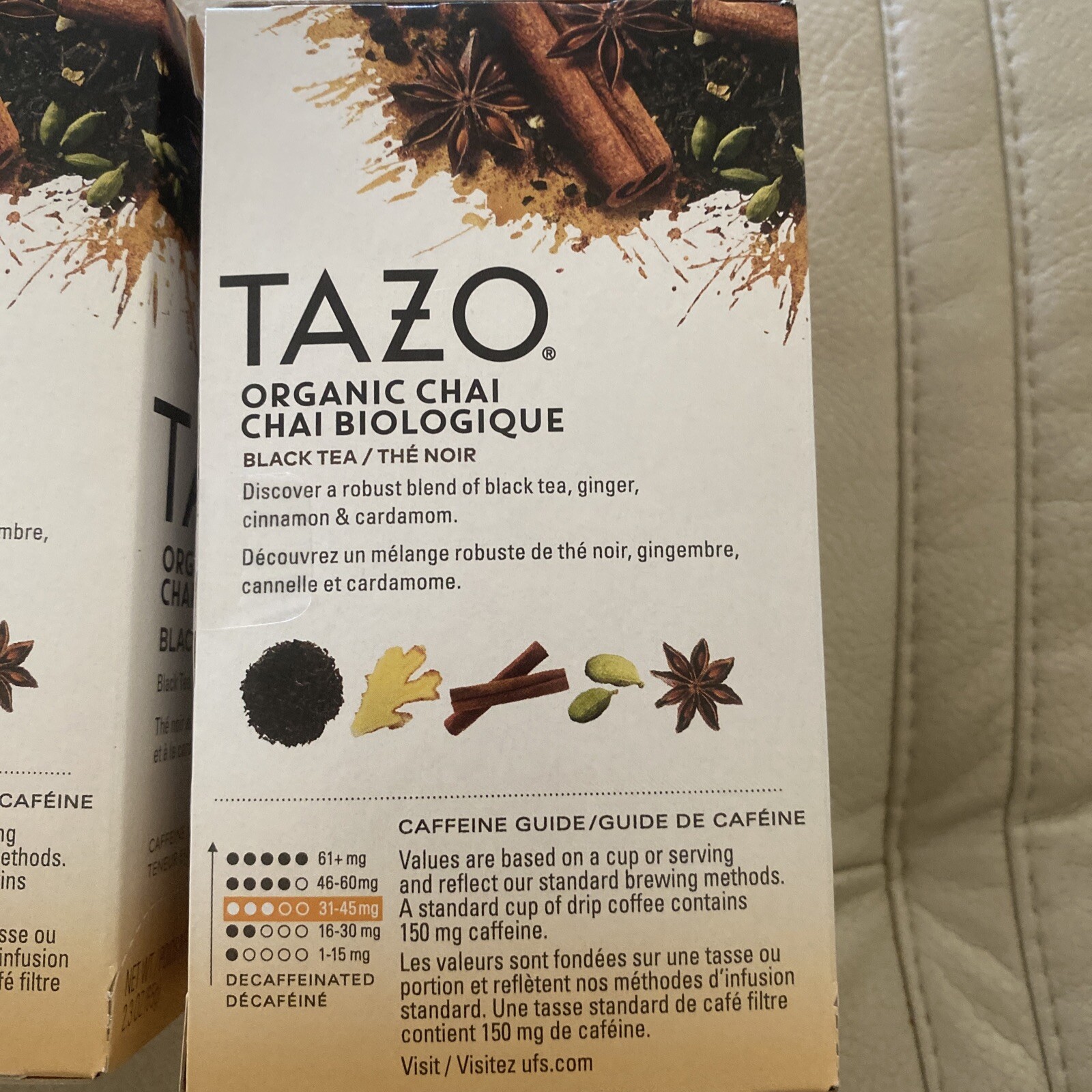 Tazo Organic Chai Tea Bags Black Tea Cinn & Cardamom 24 Count (2 Pack) 7/25/25