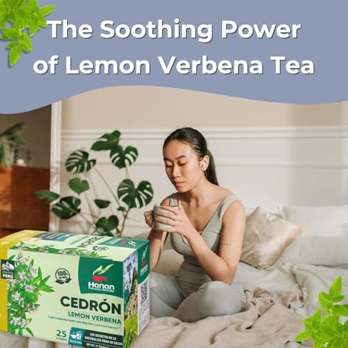 Hanan Peruvian Secrets Lemon Verbena Tea (Cedron) |1 Pack of 25 Teabags |
