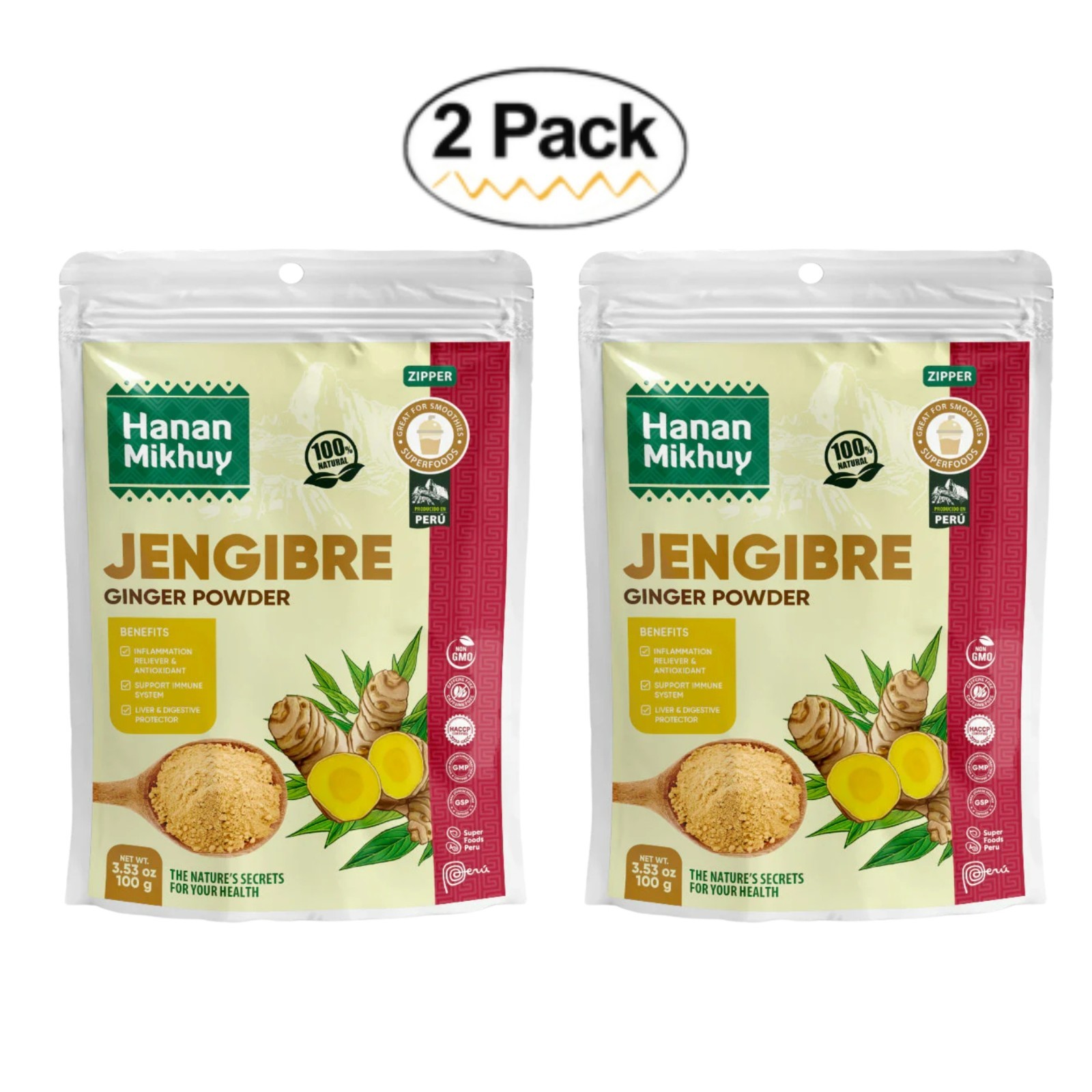Jengibre Molido 100% Natural Ginger Powder for Digestive & Circulatory from Peru