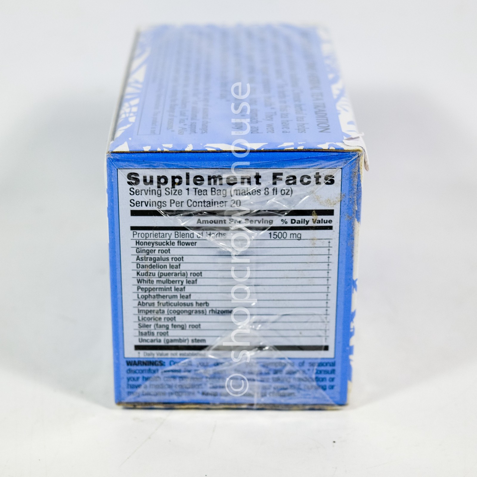 Triple Leaf Tea COLD & FLU TIME Caffeine Free 20 Tea Bags 1.06oz box 01/30/2028