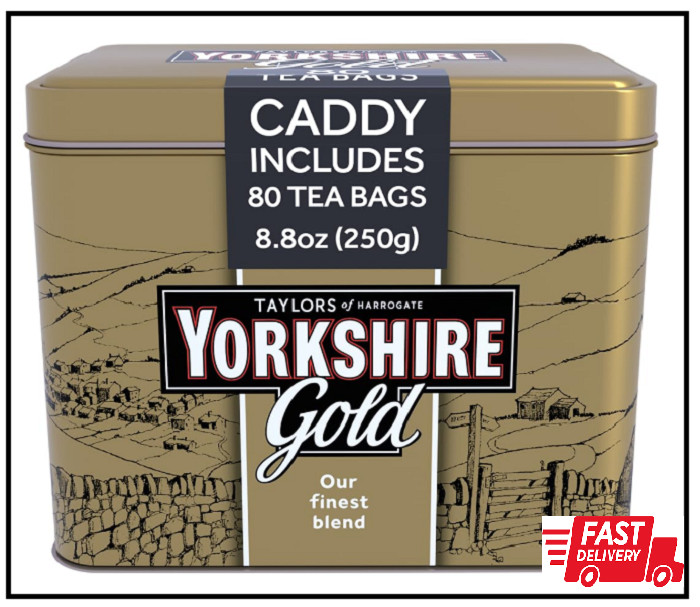 Taylors of Harrogate Yorkshire Gold Tin 80 Teabags Packaging May Vary