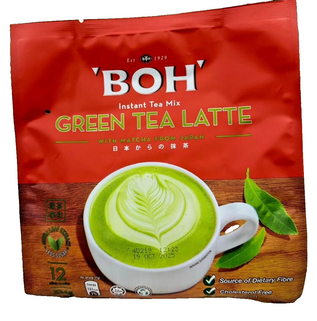 BOH Instant Tea mix Green Tea Latte with Matcha From Japan 12s x 27g – 1 Pack