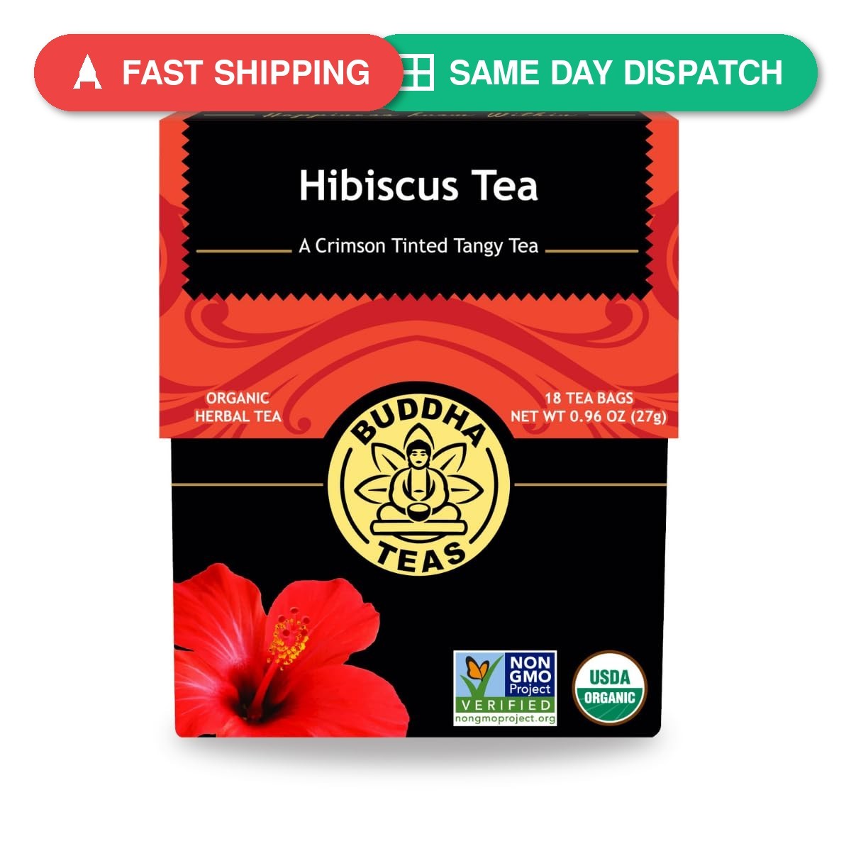 Buddha Teas – Hibiscus – Organic Herbal Tea – For Health & Wellbeing – With…