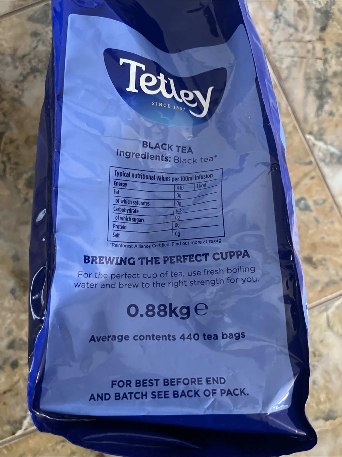 Tetley Original Tea Bags 440 Teabags 100% Natural Black Tea