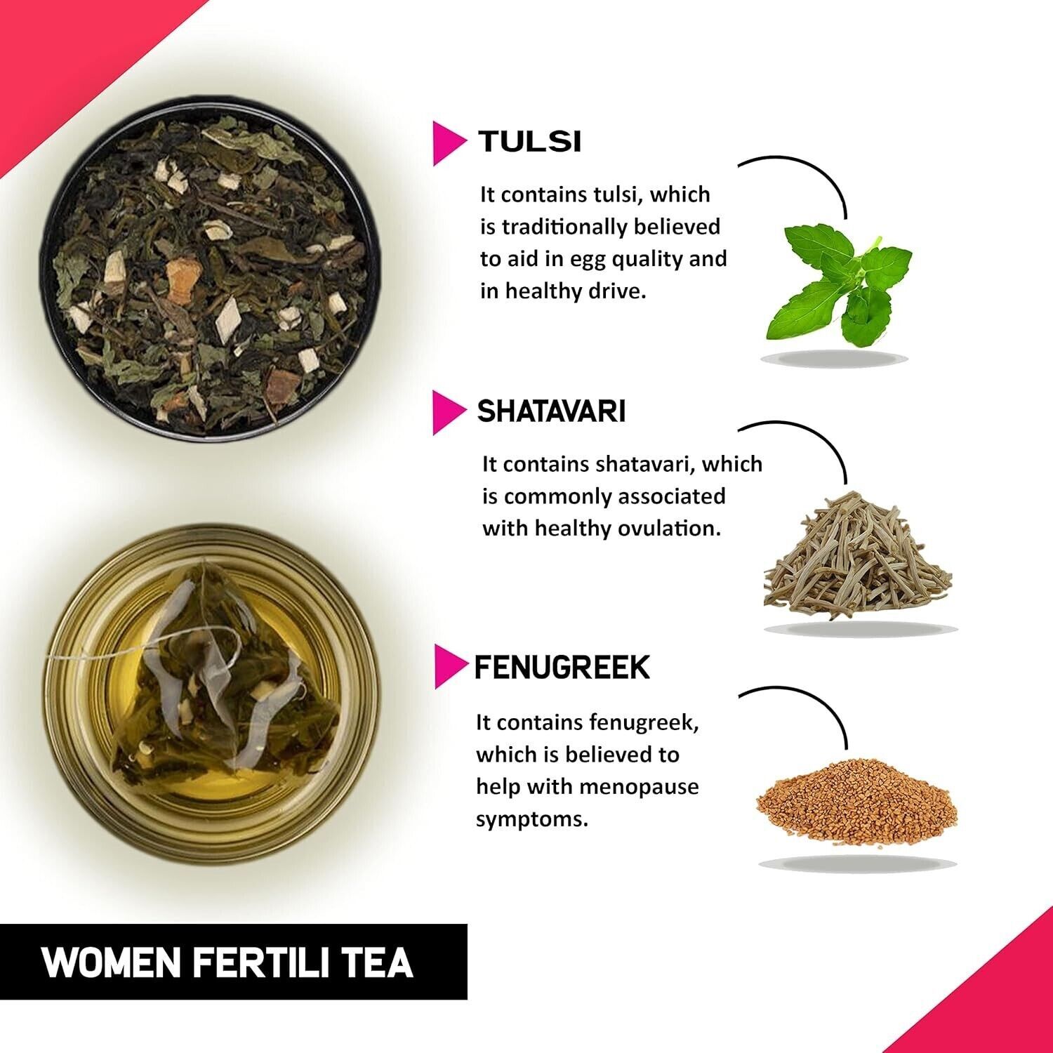 TEACURRY Women Support Tea (30 Tea Bags) Helps With Weight Loss, Skin Glow etc