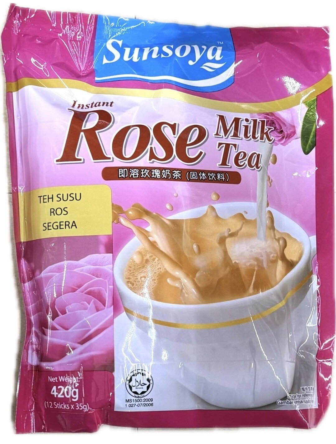 2 Pack – Sunsoya Instant Rose Milk Tea (12 Sticks × 35g) × 2 **FREE SHIPPING**